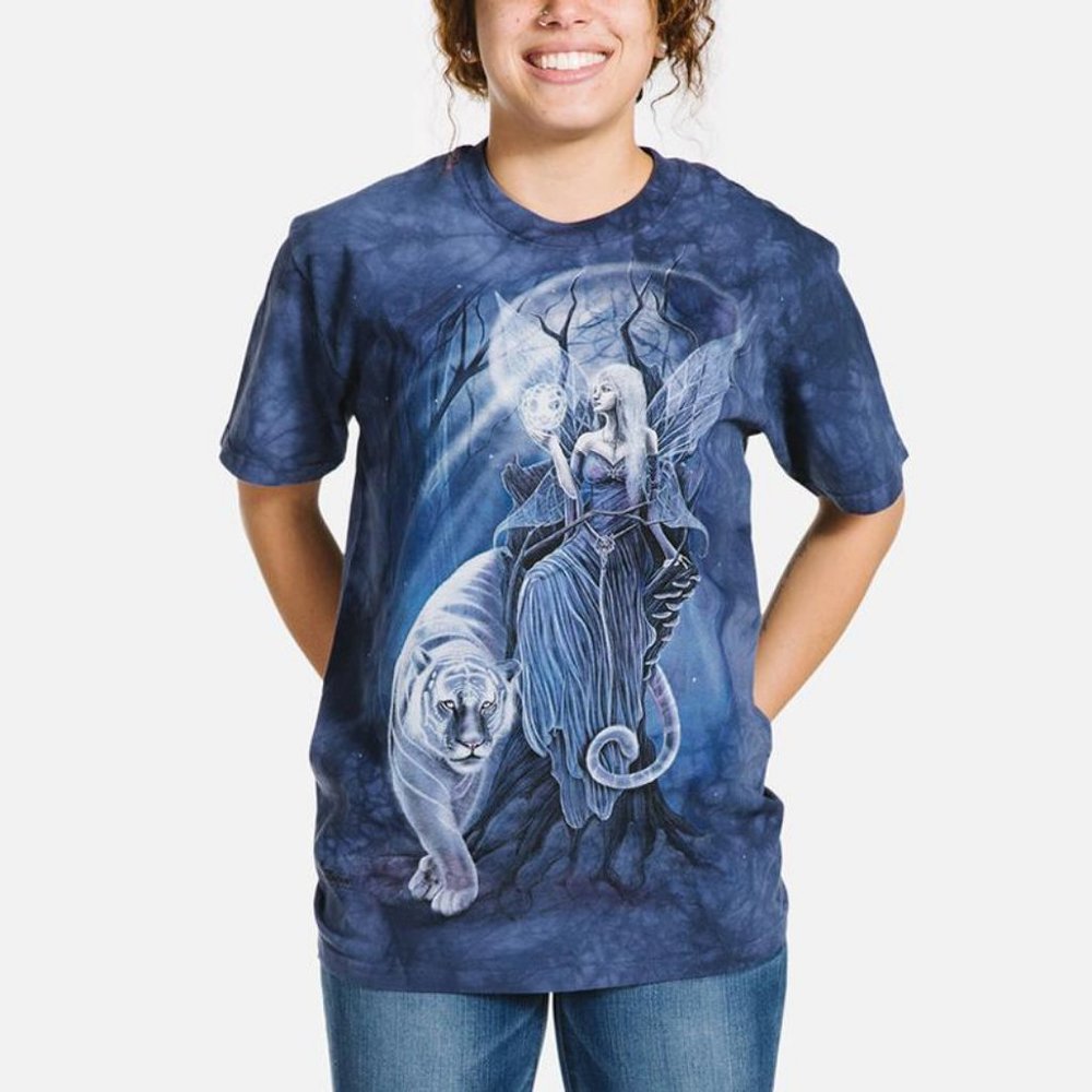 Fairy Tiger King Evanescence Woman Fantasy T-Shirt Mountain Angel Cotton S-3X - Picture 2 of 5